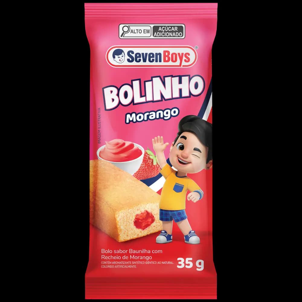 Bolinho Sabor Baunilha + Recheio de Morango