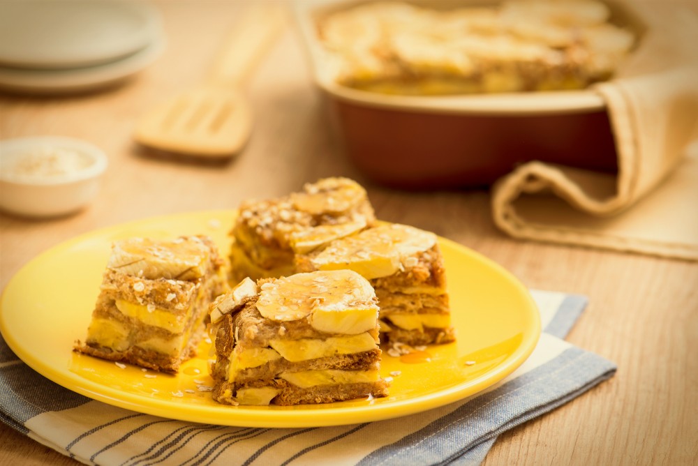 Torta de Banana com Pão de Forma