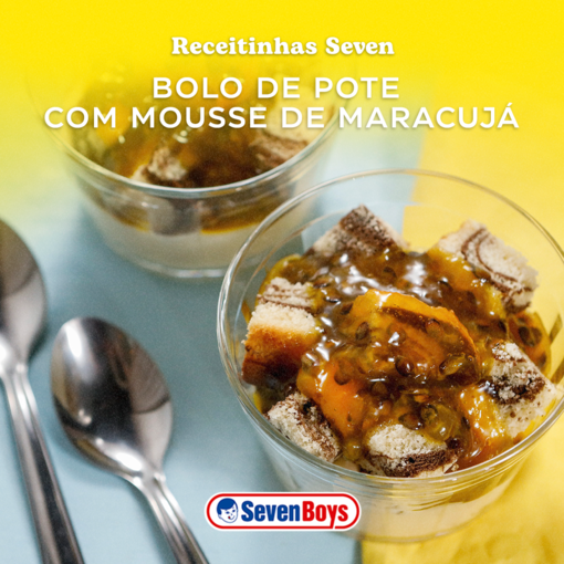 Bolo de pote com mousse de maracujá