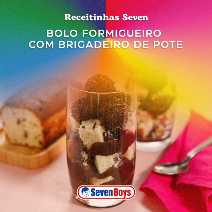 Bolo de formigueiro com brigadeiro de pote