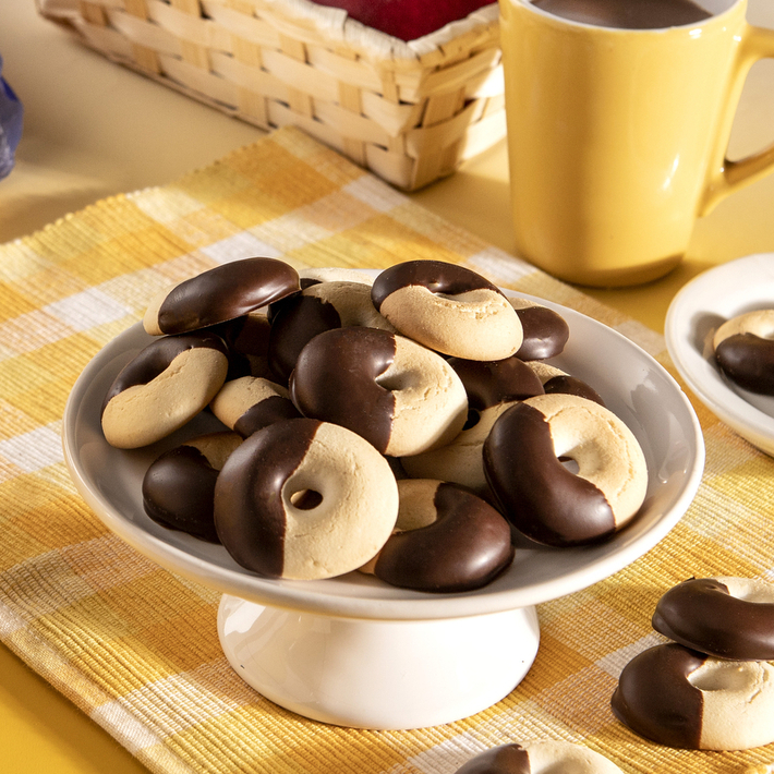 Sequilhos banhado em chocolate